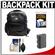 Aktiv Pak AP400 Digital SLR Camera Backpack Case (Black) with LP-E6 Battery + Accessory Kit