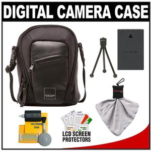 Acme Made Union Ultra-Zoom Digital Camera Case (Black) with BLS-1 Battery + Cleaning & Accessory Kit for Olympus PEN E-PL1  E-PL2  E-P1  E-P2 - Digital Cameras and Accessories - Hip Lens.com