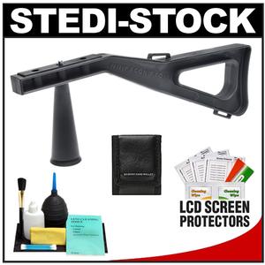 Stedi-Stock Shoulder Brace Stabilizer for Cameras Camcorders &amp; Scopes with Cleaning Accessory Kit