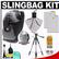 Aktiv Pak AP200 All-Weather Sling Digital SLR Camera Backpack Case (Black) with (2) LP-E8 Batteries + Tripod + Accessory Kit