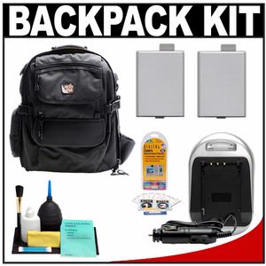 Aktiv Pak AP400 Digital SLR Camera Backpack Case (Black) with (2) LP-E5 Batteries + Charger + Accessory Kit - Digital Cameras and Accessories - Hip Lens.com