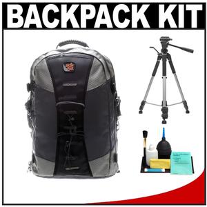 Aktiv Pak AP600 Large Digital SLR Camera/Laptop Backpack Case (Black) with Deluxe Photo/Video Tripod + Accessory Kit - Digital Cameras and Accessories - Hip Lens.com