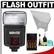 Bower SFD926N Digital Autofocus Power Zoom Flash (for Nikon i-TTL) with (4) AA Batteries + Reflector + Cleaning Kit