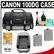 Canon 100DG Digital SLR Camera Case - Gadget Bag with (2) LP-E5 Batteries & Charger + Accessory Kit