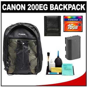 Canon 200EG Deluxe Digital SLR Camera Backpack Case with 16GB Card + LP-E6 Battery + Accessory Kit - Digital Cameras and Accessories - Hip Lens.com