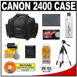Canon 2400 Digital SLR Camera Case - Gadget Bag with BP-511a Battery + Tripod + Accessory Kit - Digital Cameras and Accessories - Hip Lens.com