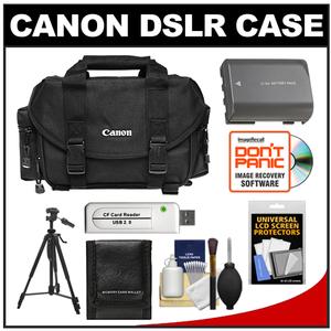 Canon 2400 Digital SLR Camera Case - Gadget Bag with NB-2LH Battery + Tripod + Accessory Kit - Digital Cameras and Accessories - Hip Lens.com