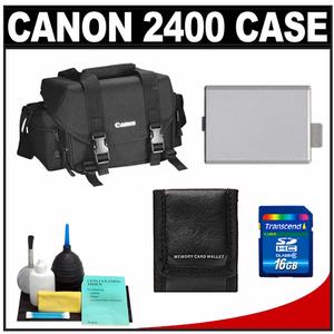 Canon 2400 Digital SLR Camera Case - Gadget Bag with 16GB Card + LP-E5 Battery + Accessory Kit - Digital Cameras and Accessories - Hip Lens.com