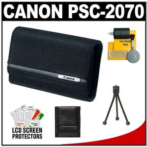 Canon PowerShot PSC-2070 Deluxe Soft Compact Digital Camera Case (Black) with Cleaning & Accessory Kit - Digital Cameras and Accessories - Hip Lens.com
