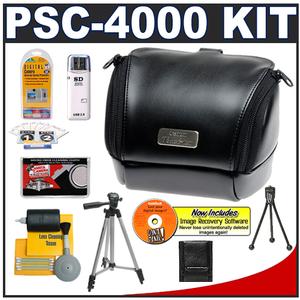 Canon PowerShot PSC-4000 Soft Leather Digital Camera Case with 50" Tripod + Accessory Kit - Digital Cameras and Accessories - Hip Lens.com