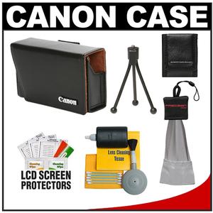 Canon PowerShot PSC-900 Deluxe Leather Compact Digital Camera Case (Black) with Accessory Kit - Digital Cameras and Accessories - Hip Lens.com