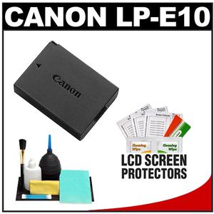 Canon LP-E10 Lithium-ion Rechargeable Battery Pack with LCD Protectors + Cleaning Kit - Digital Cameras and Accessories - Hip Lens.com