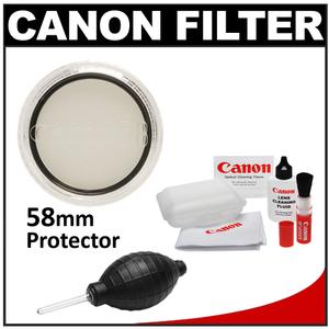 Canon 58mm Screw-in Protection Filter with Lens & Camera Cleaning Kit + Blower - Digital Cameras and Accessories - Hip Lens.com
