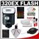 Canon Speedlite 320EX Flash with LED Light with (4) Batteries & Charger + Canon Cleaning Accessory Kit