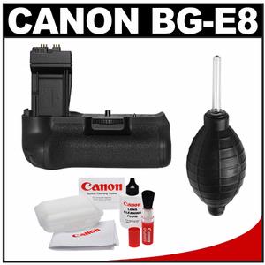 Canon BG-E8 Battery Grip for EOS Rebel T2i  T3i & T4i Digital SLR Camera with Blower + Canon Cleaning Kit - Digital Cameras and Accessories - Hip Lens.com