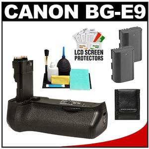 Canon BG-E9 Battery Grip for EOS 60D Digital SLR Camera with (2) Batteries + Accessory Kit - Digital Cameras and Accessories - Hip Lens.com