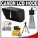 Canon Camcorder LCD Hood (2.7 Inch) with Mini Spudz + LCD Screen Protectors + Lens Cleaning Kit