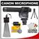 Canon DM-100 Directional Stereo Microphone with Mini Spudz + LCD Screen Protectors + Lens Cleaning Kit