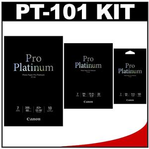 Canon PT-101 Pro Platinum Paper Kit with (100) 4x6  (20) 8x10 & (10) 13x19 Sheets - Digital Cameras and Accessories - Hip Lens.com