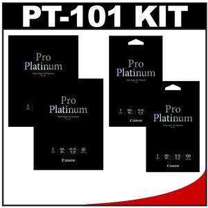 Canon PT-101 Pro Platinum Paper Kit with (200) 4x6 & (40) 8x10 Sheets - Digital Cameras and Accessories - Hip Lens.com