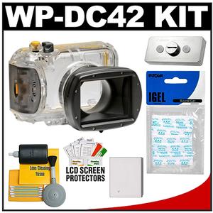 Canon WP-DC42 Waterproof Underwater Housing Case for PowerShot SX230 HS Digital Camera with WW-DC1 Weight + iGel Silica Beads + Battery + Cleaning Accessory Kit - Digital Cameras and Accessories - Hip Lens.com