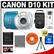 Canon PowerShot D10 Shock & Waterproof Digital Camera with 4GB Card + Case + Battery + Accessory Kit
