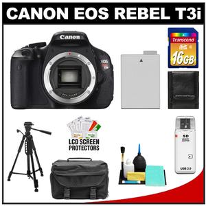 Canon EOS Rebel T3i Digital SLR Camera Body with 16GB Card + Battery + Case + Tripod + Cleaning & Accessory Kit - Digital Cameras and Accessories - Hip Lens.com