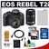 Canon EOS Rebel T2i Digital SLR Camera Body & EF-S 18-55mm IS Lens (Black) with 55-250mm IS Lens + 16GB Card + Battery + UV Filters + Accessory Kit