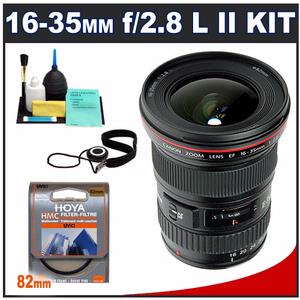 Canon EF 16-35mm f/2.8 L II USM Zoom Lens with Hoya Multi-Coated UV Filter + Accessory Kit - Digital Cameras and Accessories - Hip Lens.com