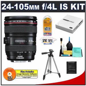 Canon EF 24-105mm f/4 L IS USM Zoom Lens - NEW (NO Original Box) with 57" Tripod + Accessory Kit - Digital Cameras and Accessories - Hip Lens.com