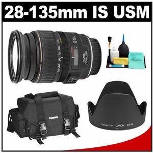 Canon EF 28-135mm f/3.5-5.6 IS USM Zoom Lens - NEW (NO Original Box) with Case + Hood + Cleaning Kit - Digital Cameras and Accessories - Hip Lens.com