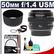 Canon EF 50mm f/1.4 USM Lens with ES-71II Hood + UV Filter + Accessory Kit