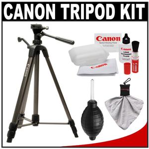 Canon 62" Deluxe Photo/Video 300 Tripod with 3-Way Panhead & Case with Canon Camera and Lens Cleaning Kit - Digital Cameras and Accessories - Hip Lens.com
