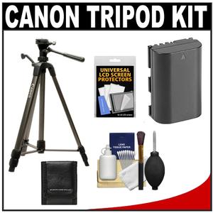 Canon 62" Deluxe Photo/Video 300 Tripod with 3-Way Panhead & Case with LP-E6 Battery + Cleaning Accessory Kit - Digital Cameras and Accessories - Hip Lens.com