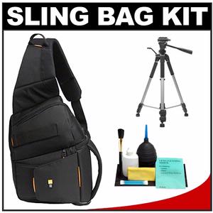 Case Logic Digital SLR Sling Camera Bag/Case (Black) (SLRC-205) with Tripod + Accessory Kit - Digital Cameras and Accessories - Hip Lens.com