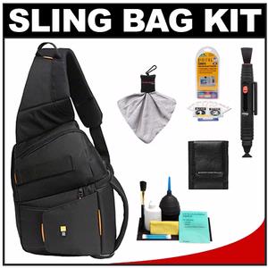 Case Logic Digital SLR Sling Camera Bag/Case (Black) (SLRC-205) with Cleaning Kit + Accessory Kit - Digital Cameras and Accessories - Hip Lens.com