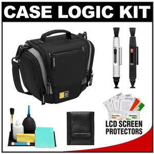Case Logic TBC-306 Digital SLR Camera Holster Bag/Case (Black) with LCD Protectors + Cleaning Accessory Kit - Digital Cameras and Accessories - Hip Lens.com