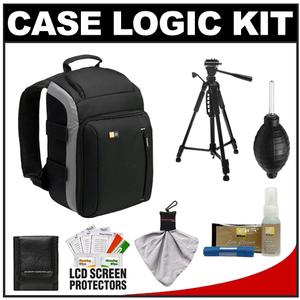 Case Logic TBC-307 Digital SLR Camera Backpack Case (Black) with Deluxe Photo/Video Tripod + Nikon Cleaning Kit - Digital Cameras and Accessories - Hip Lens.com