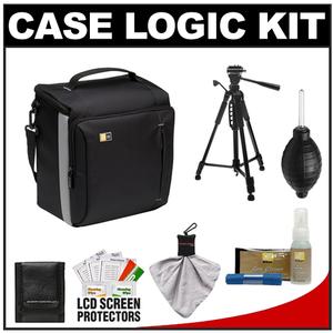 Case Logic TBC-309 Digital SLR Camera Shoulder Bag/Case (Black) with Deluxe Photo/Video Tripod + Nikon Cleaning Kit - Digital Cameras and Accessories - Hip Lens.com