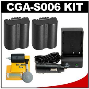 CTA (2) CGA-S006 Batteries & Charger for Panasonic Digital Cameras with Cleaning Kit - Digital Cameras and Accessories - Hip Lens.com