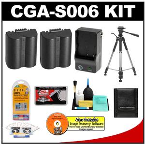 CTA (2) CGA-S006 Batteries & Charger for Panasonic Digital Cameras with 50Ã¢â‚¬? Deluxe Tripod + Accessory Kit - Digital Cameras and Accessories - Hip Lens.com