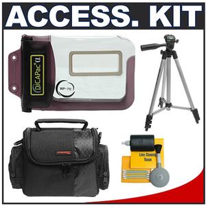 DiCAPac WP-711 (9.5x14.5 cm) Waterproof Case For Digital Camera with 50Ã¢â‚¬? Tripod + Case + Cleaning Kit - Digital Cameras and Accessories - Hip Lens.com