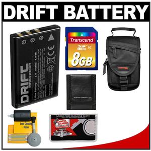 Drift Innovation Standard Rechargeable Battery with 8GB Card + Case + Accessory Kit - Digital Cameras and Accessories - Hip Lens.com