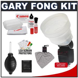 Gary Fong LightSphere Collapsible Inverted Dome Diffuser (Half Cloud) with Canon Cleaning Kit + Accessory Kit - Digital Cameras and Accessories - Hip Lens.com