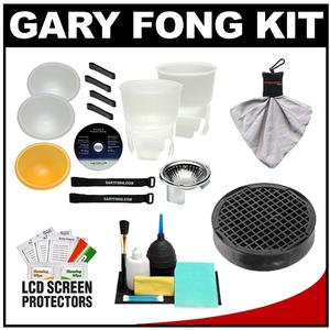 Gary Fong Lightsphere Flash Diffuser Universal (Cloud & Clear) - Pro Kit with PowerGrid + Accessory Kit - Digital Cameras and Accessories - Hip Lens.com