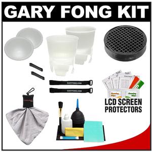 Gary Fong Lightsphere Flash Diffuser Universal (Cloud & Clear) - Starter Kit with PowerGrid + Accessory Kit - Digital Cameras and Accessories - Hip Lens.com