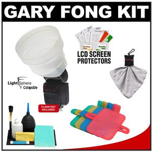 Gary Fong LightSphere Collapsible Inverted Dome Diffuser (Half Cloud) with Filter Set + Accessory Kit - Digital Cameras and Accessories - Hip Lens.com