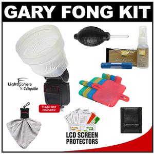 Gary Fong LightSphere Collapsible Inverted Dome Diffuser (Half Cloud) with Filter Set + Nikon Cleaning Kit + Accessory Kit - Digital Cameras and Accessories - Hip Lens.com