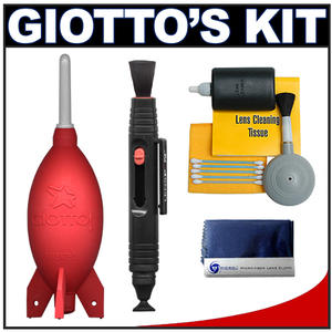 Giottos Rocket-Air Blower Professional AA1903 (Red) with Cleaning Kit - Digital Cameras and Accessories - Hip Lens.com