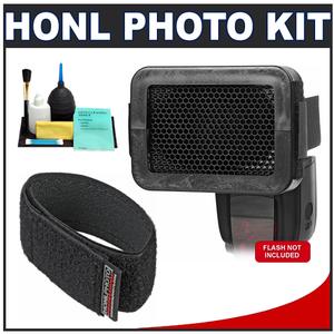 Honl Photo Professional 1/8" Honeycomb Speed Grid Diffuser for the Photo Speed System with Honl Photo Speed Strap + Cleaning Kit - Digital Cameras and Accessories - Hip Lens.com